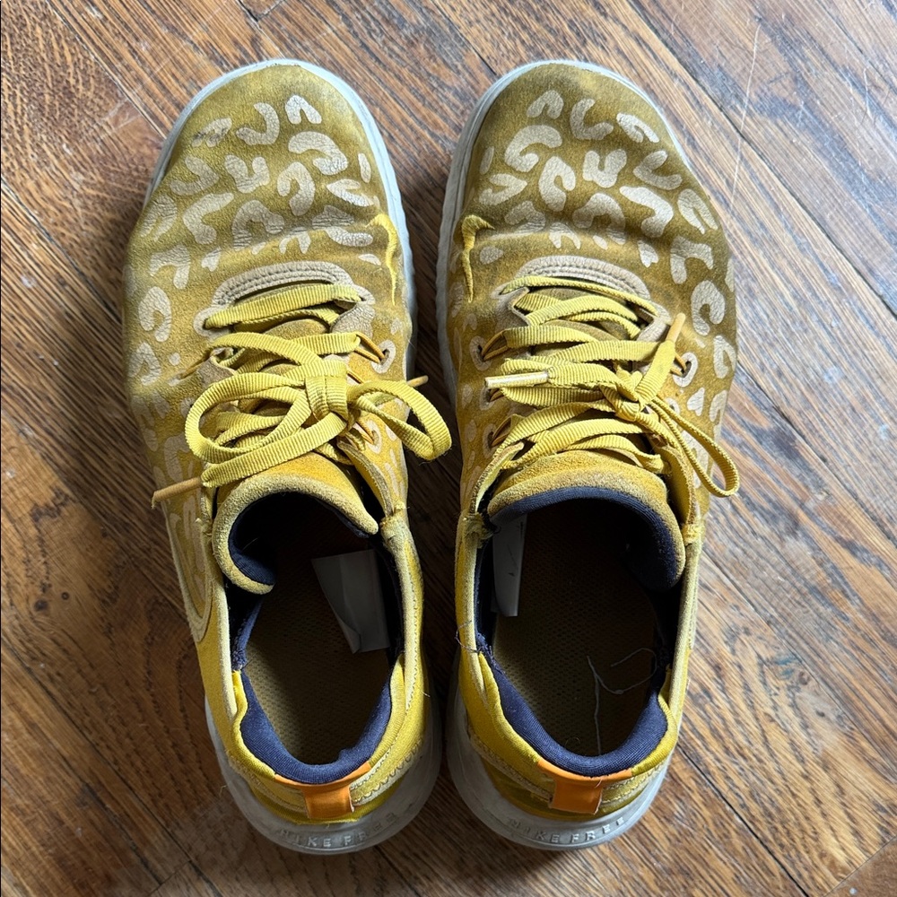 Nike Yellow Leopard Print Sneakers